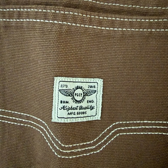 P&Co Albion Carpenter overalls - Washed Brown Size 4 - Picture 4 of 7